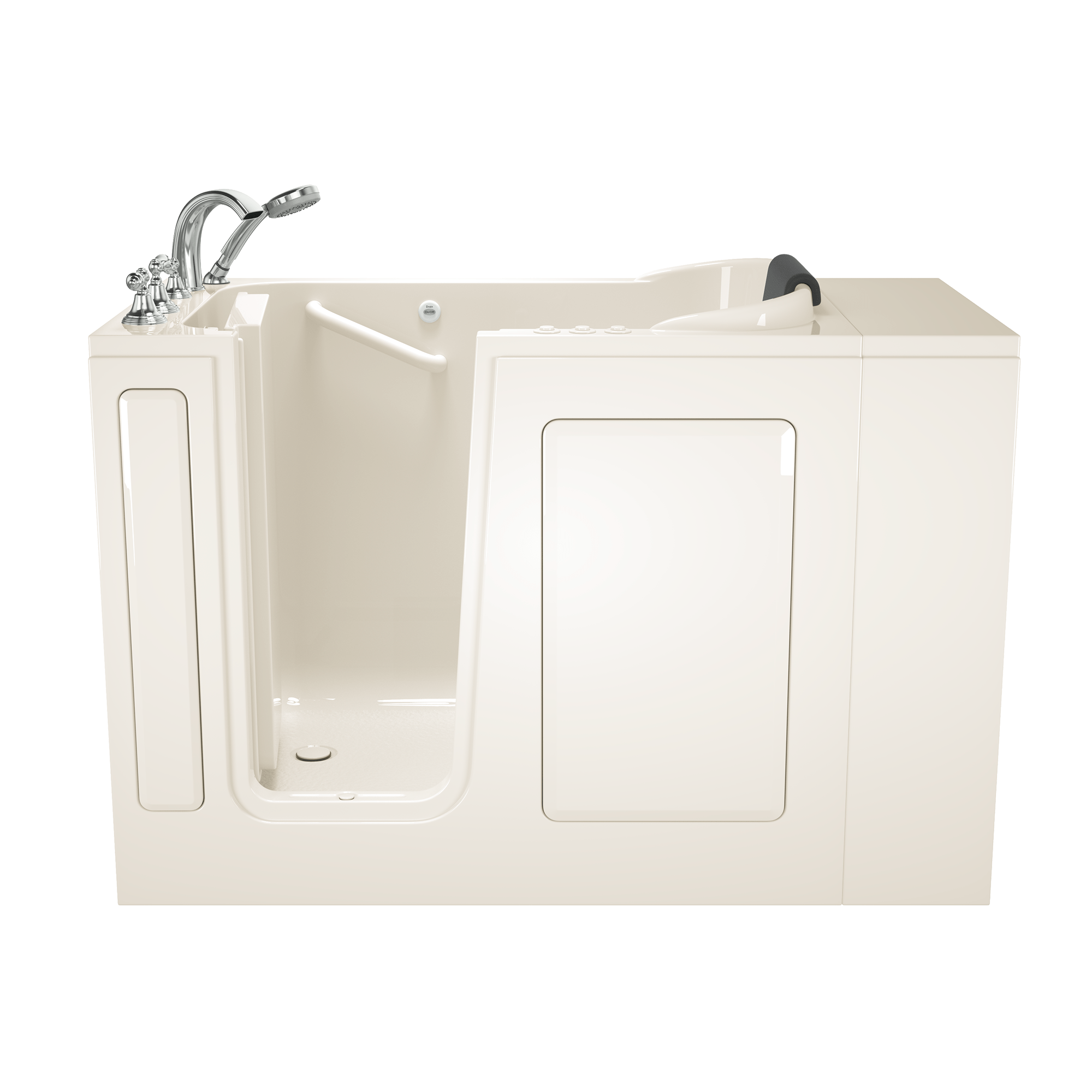Gelcoat Premium Series 28 x 48-Inch Walk-in Tub With Combination Air Spa and Whirlpool Systems - Left-Hand Drain With Faucet